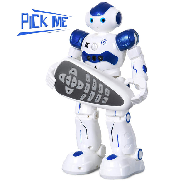 RC Robot Toy, Programmable Intelligent Walk Sing Dance Robot for Kids Gift Present, Blue