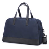 Travel Weekender Bag, Carry on Tote Bag with Trolley Sleeve, Nylon Overnight Duffle for Men Women Blue