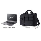 17 inch Men's Military Laptop Messenger Bag Multifunction Tactical Briefcase Computer Shoulder Handbags, Black
