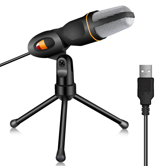 PC Microphone USB Computer Condenser Studio Mic Plug & Play with Tripod Stand for Chatting/Skype/Facetime/YouTube/Recording/Singing/Gaming/Podcasting for iMac PC Laptop Desktop Windows Computer