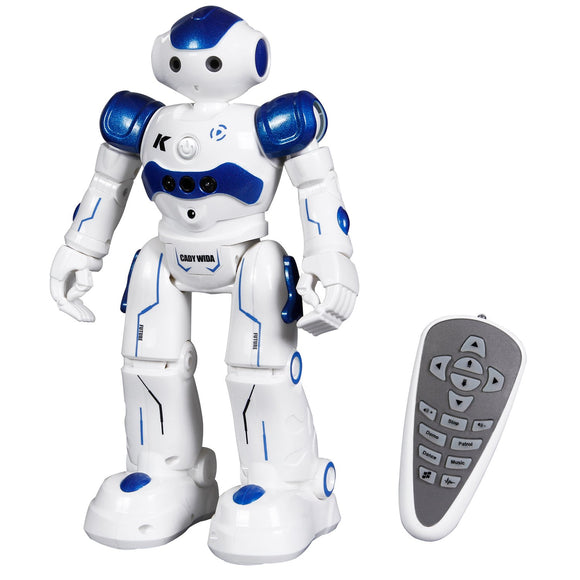 RC Robot Toy, Programmable Smart Infrared Sensing Robot for Kids Birthday Gift Present, Blue