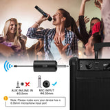 Wireless Microphone Metal Handheld Mic UHF 25 Channel with Mini Receiver 1/4" Output for Stage/Church/Karaoke/Party/Business Meeting/PA Systems, Black