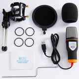 PC Microphone USB Computer Condenser Studio Mic Plug & Play with Tripod Stand & Pop Filter for Chatting/Skype/YouTube/Recording/Gaming/Podcasting for iMac PC Laptop Desktop Windows Computer