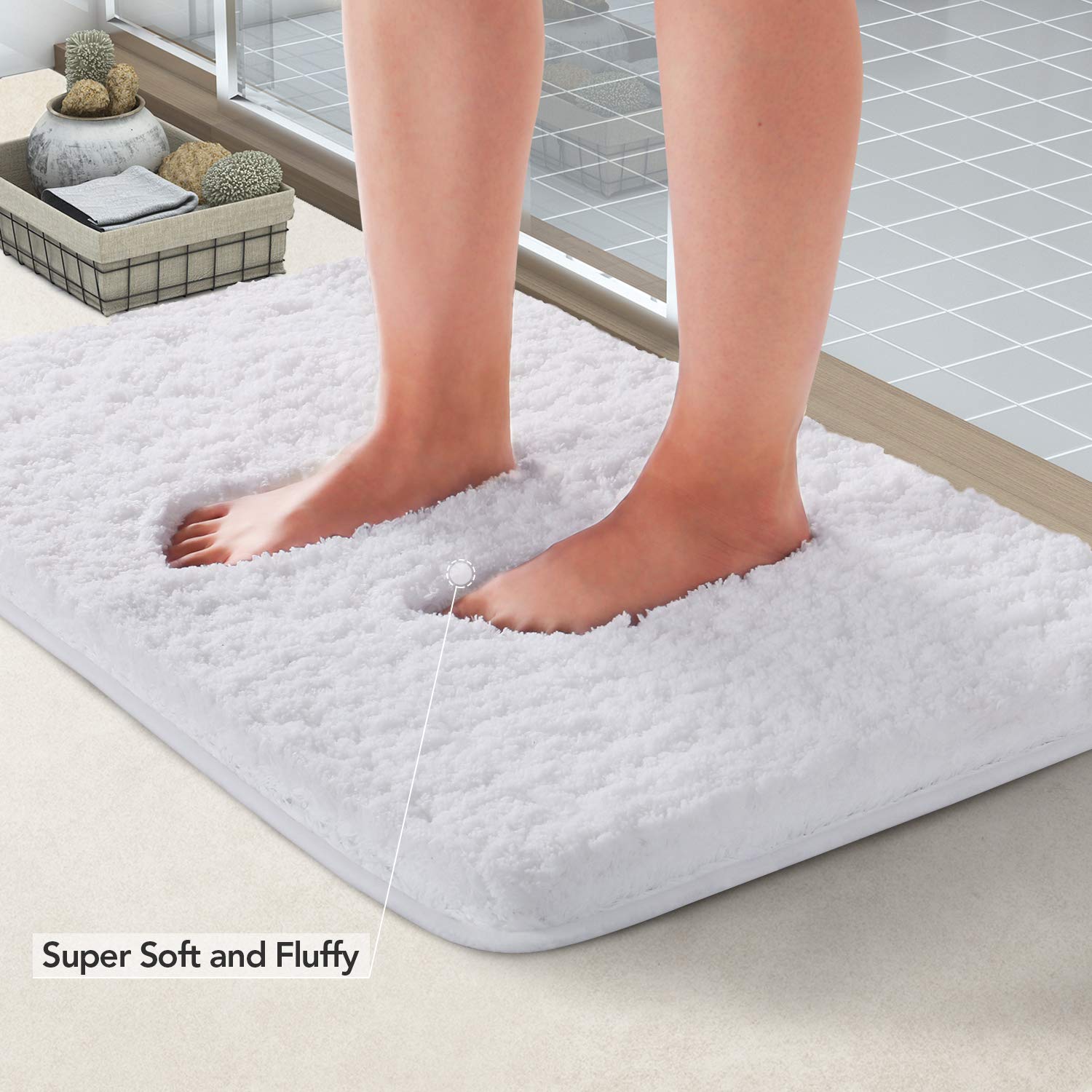 Bathroom Rug Mat Bath Rugs 32x20 Non-Slip Soft Shower Rug Microfiber  Water Absorbent Bathroom Mats, Quick Dry Bath Mat Bathroom Rugs for Tub,  Shower