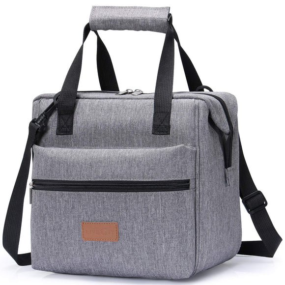 Insulated Lunch Box for Work/School/Meal Prep, Grey