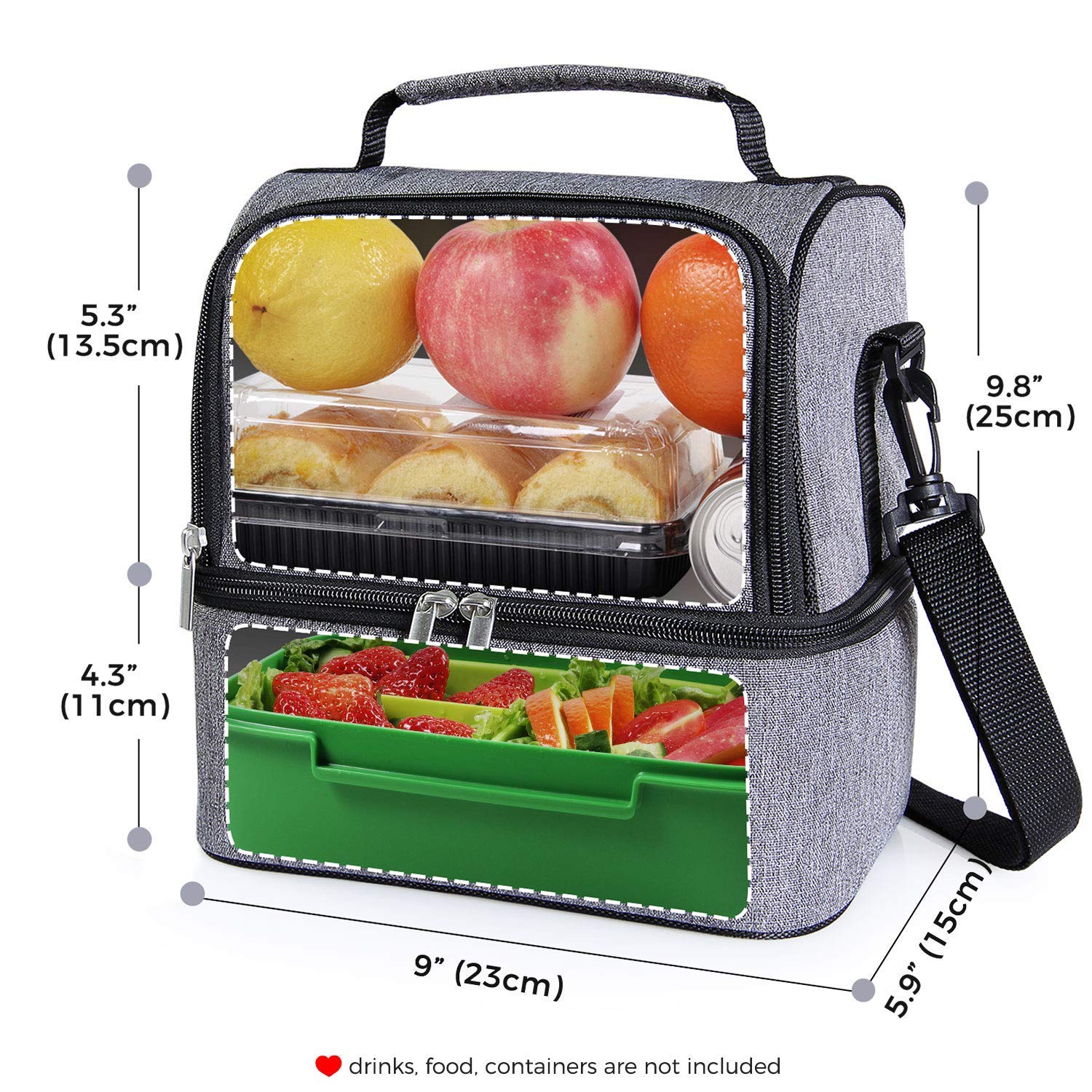 Premium Bento Box Adult Lunch Box With 2 Compartments And