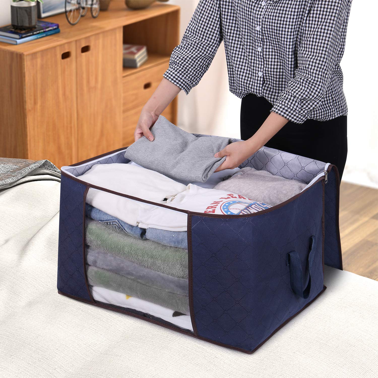 Large Clothes Storage Bag with Clear Window